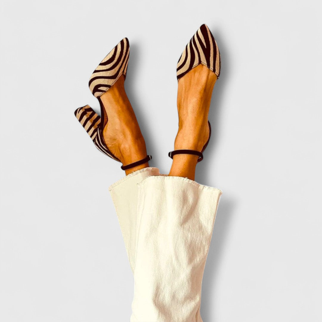 זברינה – עקבים עם הדפס זברה